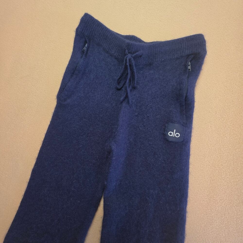 Alo Yoga Wool Cashmere New Class Sweatpants Navy Blue Sz Small Unisex